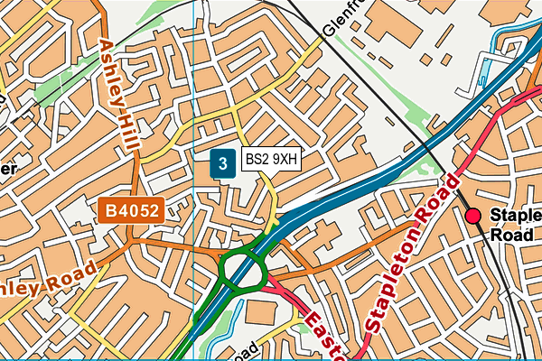 BS2 9XH map - OS VectorMap District (Ordnance Survey)