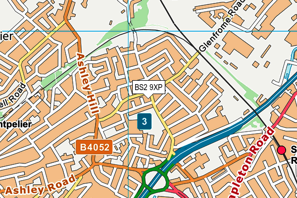 BS2 9XP map - OS VectorMap District (Ordnance Survey)