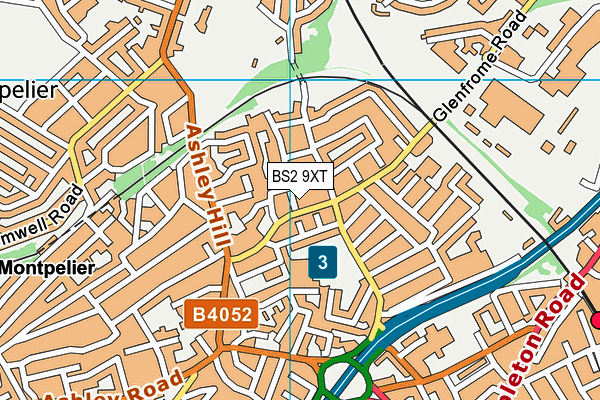 BS2 9XT map - OS VectorMap District (Ordnance Survey)