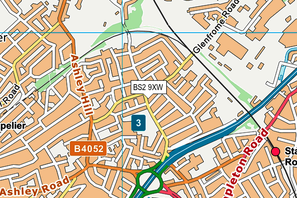 BS2 9XW map - OS VectorMap District (Ordnance Survey)