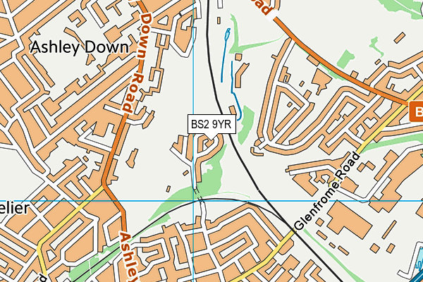 BS2 9YR map - OS VectorMap District (Ordnance Survey)