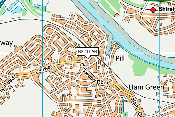 BS20 0AB map - OS VectorMap District (Ordnance Survey)