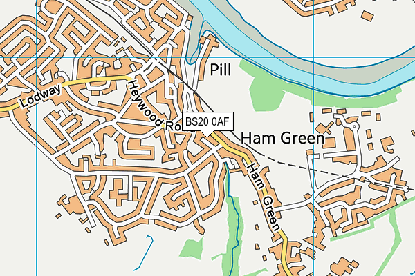 BS20 0AF map - OS VectorMap District (Ordnance Survey)