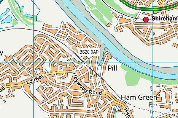 BS20 0AP map - OS VectorMap District (Ordnance Survey)