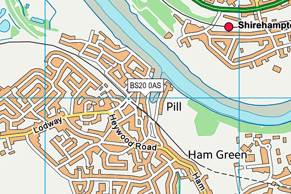 BS20 0AS map - OS VectorMap District (Ordnance Survey)