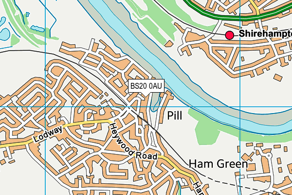 BS20 0AU map - OS VectorMap District (Ordnance Survey)