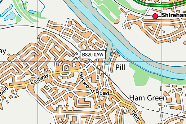 BS20 0AW map - OS VectorMap District (Ordnance Survey)