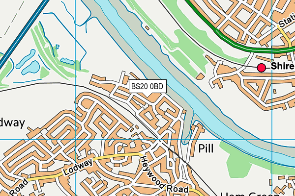 BS20 0BD map - OS VectorMap District (Ordnance Survey)