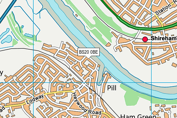 BS20 0BE map - OS VectorMap District (Ordnance Survey)