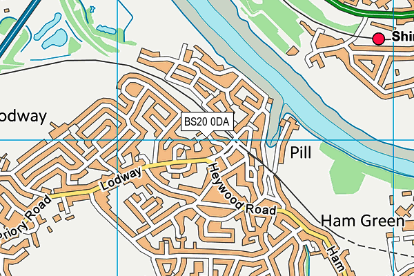 BS20 0DA map - OS VectorMap District (Ordnance Survey)