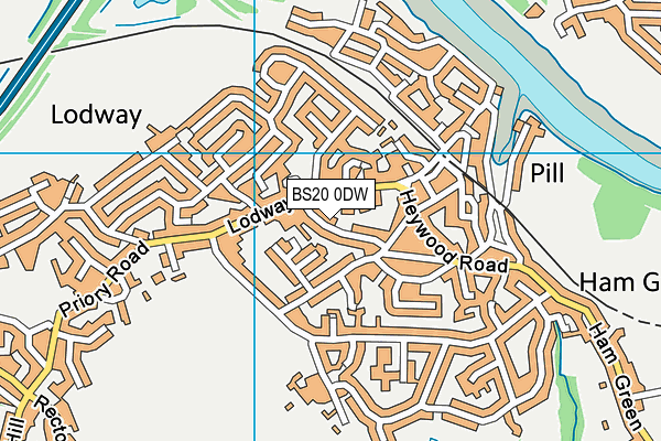 BS20 0DW map - OS VectorMap District (Ordnance Survey)