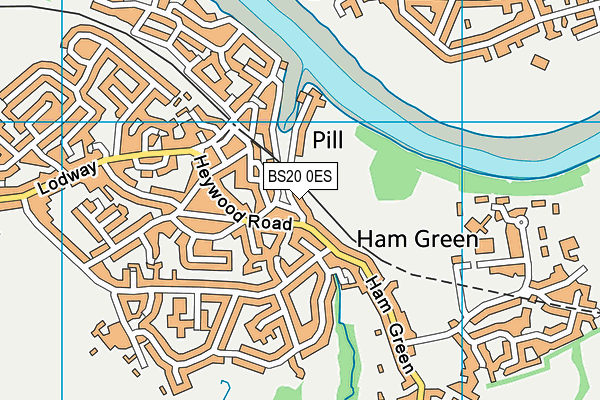 BS20 0ES map - OS VectorMap District (Ordnance Survey)