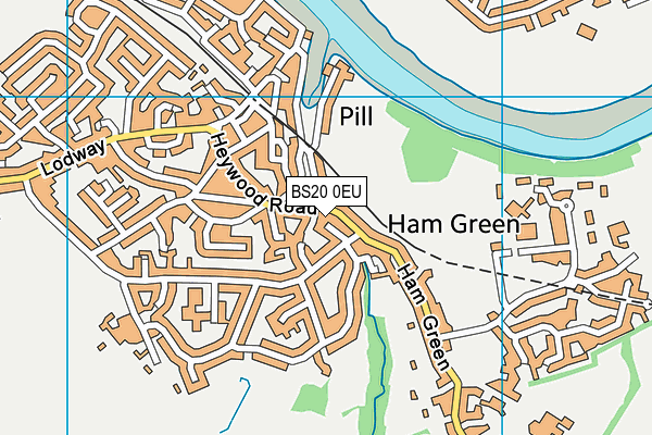 BS20 0EU map - OS VectorMap District (Ordnance Survey)