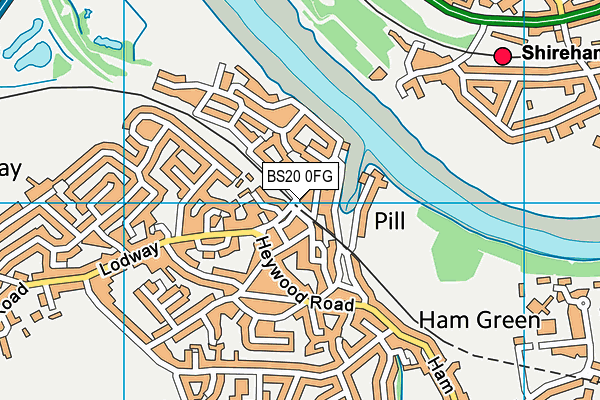 BS20 0FG map - OS VectorMap District (Ordnance Survey)