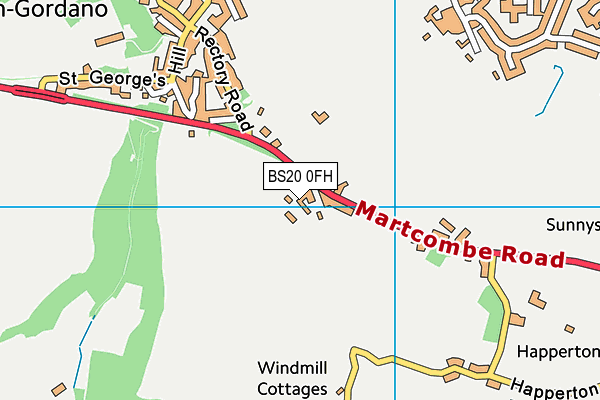 BS20 0FH map - OS VectorMap District (Ordnance Survey)