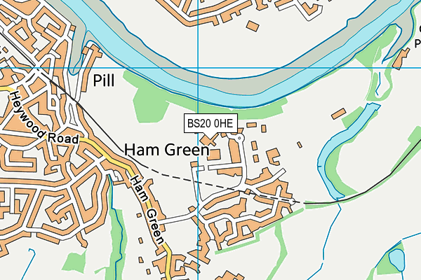 BS20 0HE map - OS VectorMap District (Ordnance Survey)