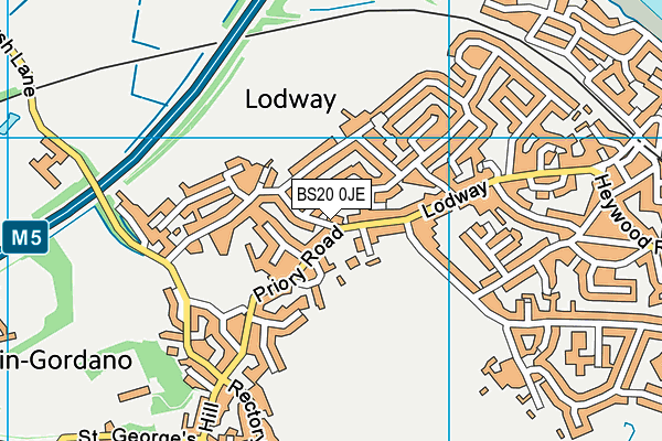 BS20 0JE map - OS VectorMap District (Ordnance Survey)