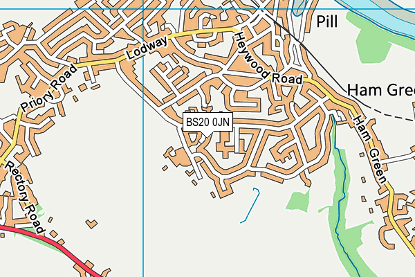 BS20 0JN map - OS VectorMap District (Ordnance Survey)