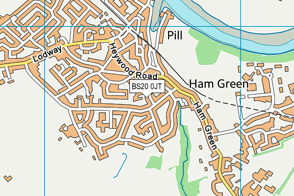 BS20 0JT map - OS VectorMap District (Ordnance Survey)