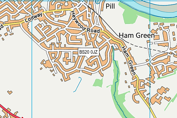 BS20 0JZ map - OS VectorMap District (Ordnance Survey)