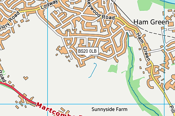 BS20 0LB map - OS VectorMap District (Ordnance Survey)