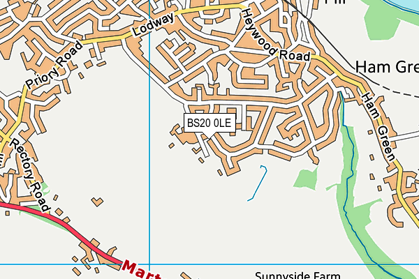 BS20 0LE map - OS VectorMap District (Ordnance Survey)