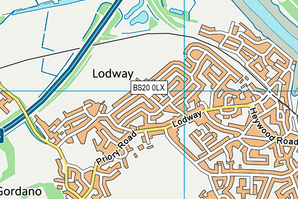 BS20 0LX map - OS VectorMap District (Ordnance Survey)