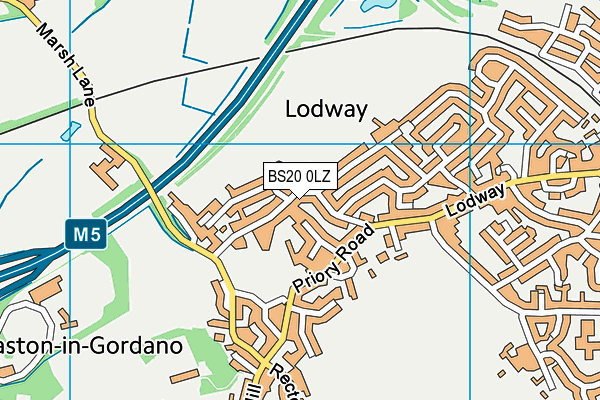 BS20 0LZ map - OS VectorMap District (Ordnance Survey)