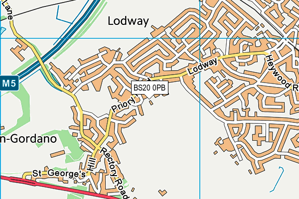 BS20 0PB map - OS VectorMap District (Ordnance Survey)