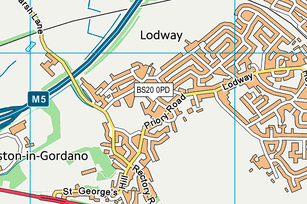 BS20 0PD map - OS VectorMap District (Ordnance Survey)