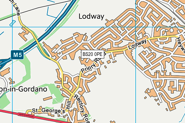 BS20 0PE map - OS VectorMap District (Ordnance Survey)