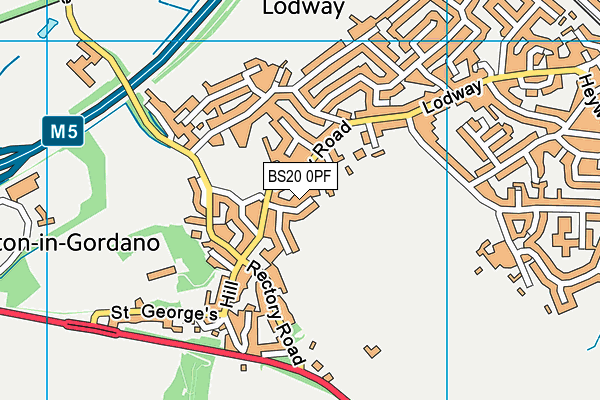 BS20 0PF map - OS VectorMap District (Ordnance Survey)