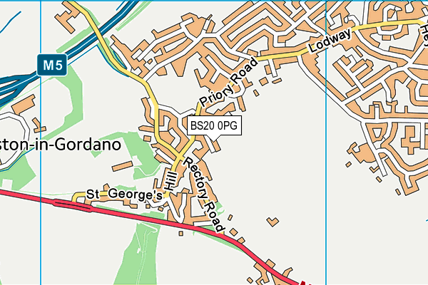 BS20 0PG map - OS VectorMap District (Ordnance Survey)