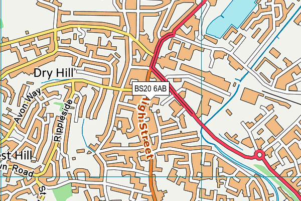 BS20 6AB map - OS VectorMap District (Ordnance Survey)