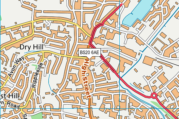 BS20 6AE map - OS VectorMap District (Ordnance Survey)