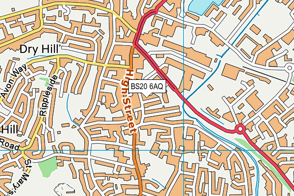BS20 6AQ map - OS VectorMap District (Ordnance Survey)