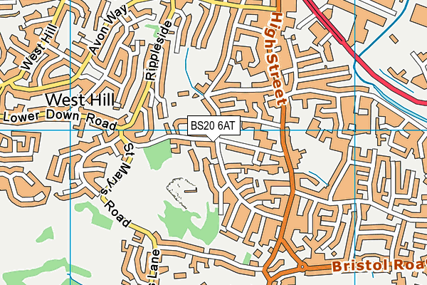 BS20 6AT map - OS VectorMap District (Ordnance Survey)