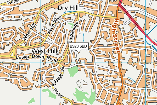 BS20 6BD map - OS VectorMap District (Ordnance Survey)