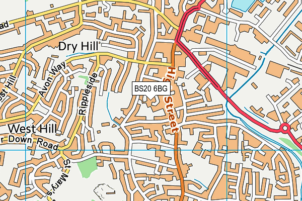 BS20 6BG map - OS VectorMap District (Ordnance Survey)