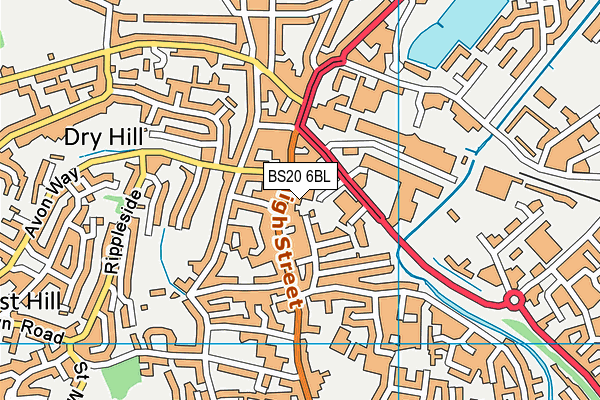 BS20 6BL map - OS VectorMap District (Ordnance Survey)