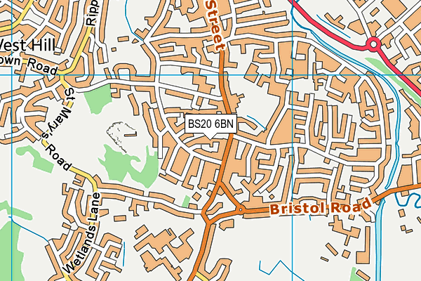 BS20 6BN map - OS VectorMap District (Ordnance Survey)