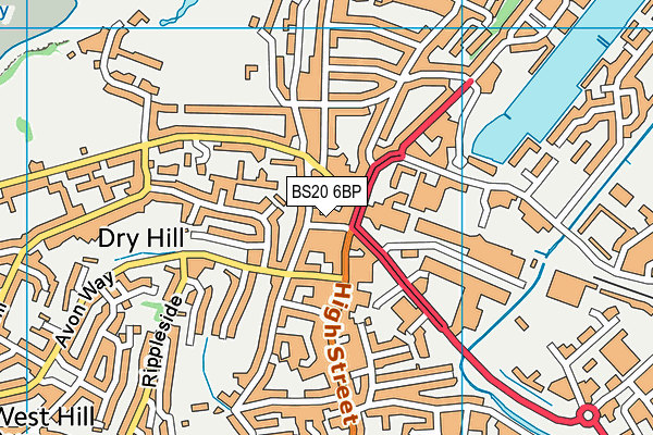 BS20 6BP map - OS VectorMap District (Ordnance Survey)