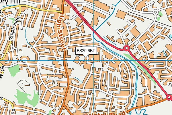 BS20 6BT map - OS VectorMap District (Ordnance Survey)