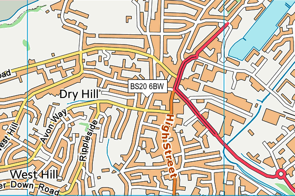 BS20 6BW map - OS VectorMap District (Ordnance Survey)