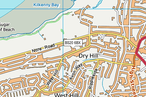 BS20 6BX map - OS VectorMap District (Ordnance Survey)