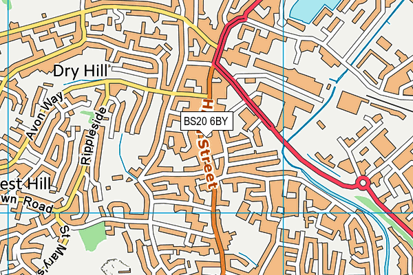 BS20 6BY map - OS VectorMap District (Ordnance Survey)