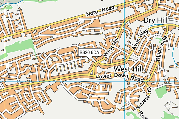 BS20 6DA map - OS VectorMap District (Ordnance Survey)