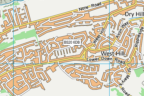 BS20 6DB map - OS VectorMap District (Ordnance Survey)