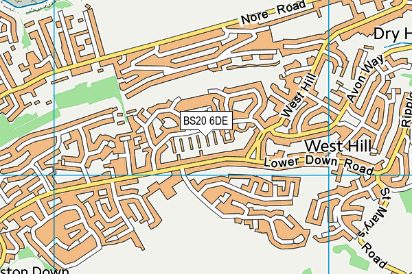 BS20 6DE map - OS VectorMap District (Ordnance Survey)