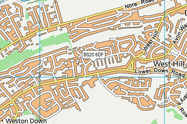 BS20 6DF map - OS VectorMap District (Ordnance Survey)